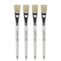 Brosse de nettoyage industrielle professionnelle à queue magnétique, en aluminium brillant, poils en nylon, manche en bois, pour machines, huile moteur, graisse