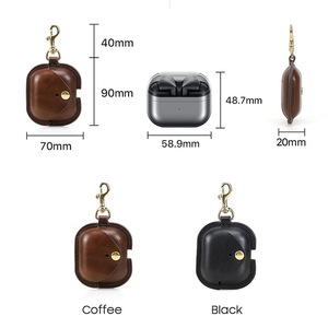 Étui pour Samsung Galaxy Buds 3 Pro, cuir de vachette fait main, protection intégrale anti-chute et antichoc pour écouteurs - Product Image 4