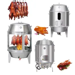 Stainless Steel Hanging Rotating Bbq Grill Charcoal Burner Charcoal Duck Oven Roasted Duck Machine Duck Roaster Oven Chinese