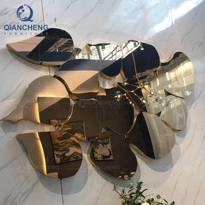 Miroirs de luxe modernes en acier inoxydable <span class=keywords><strong>doré</strong></span>, décoration murale, <span class=keywords><strong>grand</strong></span> <span class=keywords><strong>pas</strong></span> <span class=keywords><strong>cher</strong></span>, bon prix, grands miroirs muraux, décoration de la maison - Product Image 1