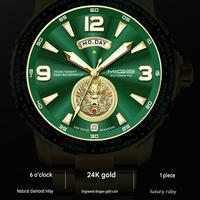 Reloj Mecánico Automático Clásico de Lujo con Cristal de Zafiro de 43 mm y Logotipo Personalizado, Reloj de Hombre de Acero Inoxidable 316L Dorado de 5 ATM con Miyota 8205