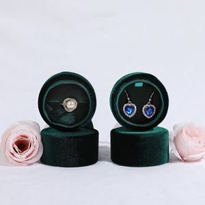 Boîtes de rangement pour bijoux en velours avec ruban en soie et logo personnalisé, fermeture à cordon, design tendance pour bagues, pendentifs, boucles d'oreilles, Saint-Valentin - Product Image 5