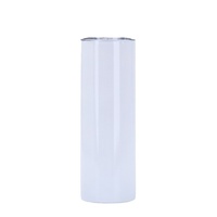 Vaso Térmico Delgado de Acero Inoxidable con Aislamiento al Vacío de 20 oz, Taza Recta de Metal con Tapa para Sublimación con Máquina de Prensa de Calor