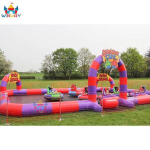 WINWAYTOYS Piste de course gonflable extérieure personnalisée en PVC pour mini-kart et Zorb Ball, 6x4m, pour 5 à 10 enfants, usage garderie - Product Image 2