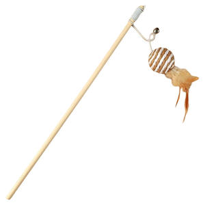 Entretenido Cat Chew Toys Teaser Sticks con Little Mice Bells para gatitos para quemar calorías hechas de sisal - Product Image 4