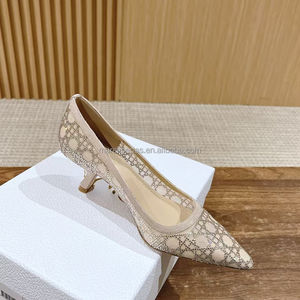 Zapatos de Tacón Alto con Diseño de Cielo Estrellado Brillante, Parte Superior de Malla, Patrón Clásico de Mimbre, Pedrería Brillante, Forro de Piel de Oveja para Mujer - Product Image 4