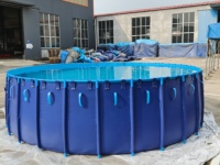 Réservoir d'eau en PVC à structure supportante avec design rond pliable pour l'aquaculture et les bassins à poissons