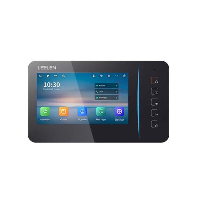 LEELEN Videoportero Inteligente Villa Access Control Intercom 7" Touch Button Indoor Station Door Phone for Villa Apartment
