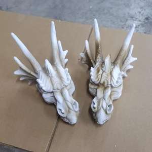 Crâne de dragon en résine en gros avec un design vintage pour la guérison spirituelle, cadeau, décoration de la maison, décoration de bureau - Product Image 5