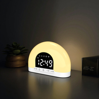 Réveil lumineux intelligent pour enfants, bébés, bureau, chambre à coucher, lever de soleil, horloge numérique électrique LED