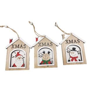 Ornement de Noël en bois découpé au laser, motif renne, décoration suspendue pour décorations d'arbre - Product Image 4