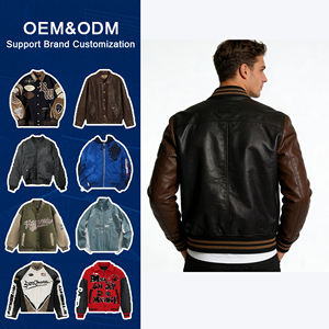 OEM レザー ジャケット メンズ 低MOQ バイク用PUスタンドカラーレザージャケット価格 ウィンドブレーカー ジャケット メンズ - Product Image 3