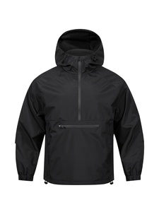 Vente en gros transfrontalière : <span class=keywords><strong>Sweat</strong></span>-shirt à <span class=keywords><strong>capuche</strong></span> pour <span class=keywords><strong>homme</strong></span>, style coréen, coupe ample, demi-zip, uni, infroissable, gris clair, noir clair - Product Image 6