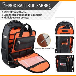 <span class=keywords><strong>Sac</strong></span> à <span class=keywords><strong>dos</strong></span> pour <span class=keywords><strong>outils</strong></span> robuste et imperméable avec base rigide moulée, multi-poches, organiseur d'<span class=keywords><strong>outils</strong></span> pour électricien, logo personnalisé OEM - Product Image 4