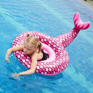 Bouée gonflable sirène pour enfants 105x68x46cm, jouet de piscine fantaisie - Product Image 1