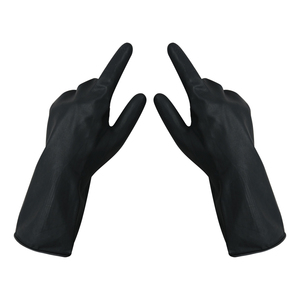 Gants en néoprène synthétique/coton avec doublure en coton, doublure évasée, texture lisse et légère, résistants aux acides - Product Image 6