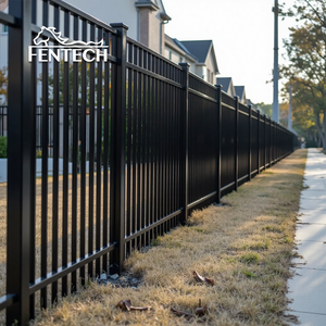 <span class=keywords><strong>Valla</strong></span> Metálica de Aluminio para Jardín, Panel de Hierro Metálico Moderno Anticorrosión, Personalización Fentech - Product Image 1