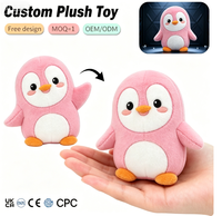 Peluche pingouin personnalisée OEM ODM avec rembourrage en coton PP, design moelleux, pour la promotion, le soulagement du stress, cadeau de Noël