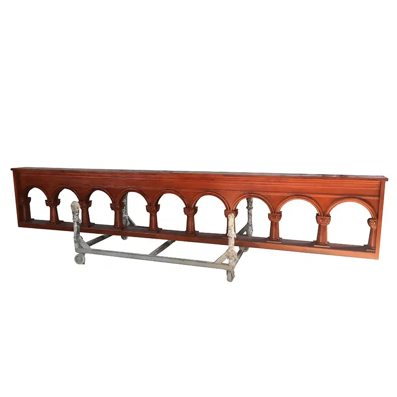 CH-B164, Manufactory Solid Oak Wood Church Altar Rail ,Wooden Church Long Rail or Church Front Customized Church Fence