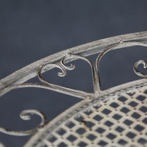 Wholesale Antique Vintage <strong>Grey</strong> Garden <strong>Set</strong> Round Table and Chair Furniture <strong>Bistro</strong> <strong>Set</strong> 3 Piece - Product Image 4