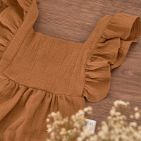100% coton sans manches infantile combinaison douce et confortable couleur unie bébé barboteuse fille