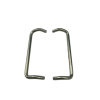 Poignée de tirage en forme de D en chrome poli, tube courbé robuste pour machine CNC, panneau de commande de porte, console d'opérateur
