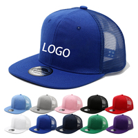 Gorras de Béisbol Hip-Hop de 6 Paneles con Logotipo Personalizado Bordado, al por Mayor, de Alta Calidad, Unisex, Talla Grande, Visera Plana, Malla Transpirable para Exteriores