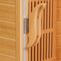 Sauna infrarouge lointain pour 2 personnes, en bois de pruche, avec chauffage au carbone, faible EMF, pour spa domestique intérieur, sauna sec avec panneau de commande