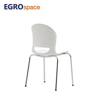 EGROspace Chaise empilable en plastique moderne pour la réception des visiteurs et le bureau de formation des réunions