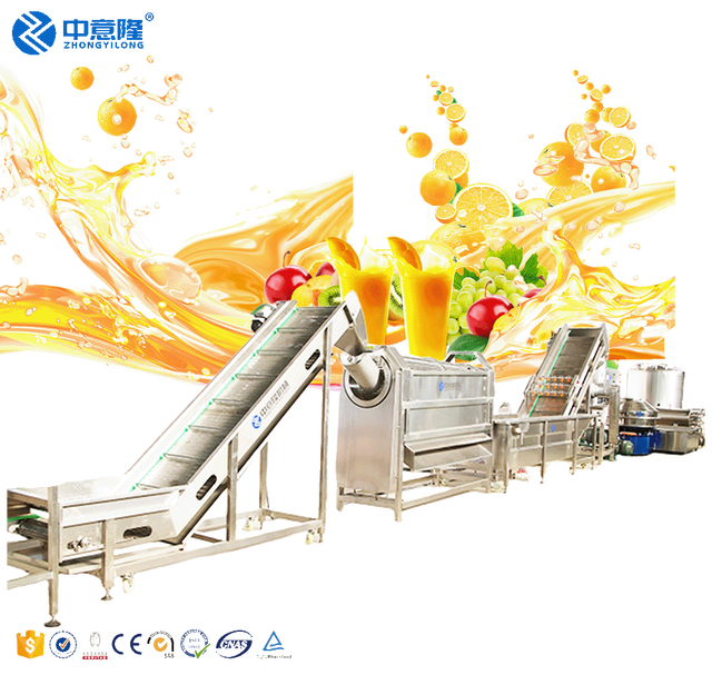 Complete Fresh Fruit Juice Processing Line Drink Production Line Full Automatic Juice Filling Machine