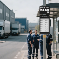 Pour Cosun Smart E-Ink écran publicitaire pour gare routière magasin de détail support de sol également pour ascenseur informations sur le trafic extérieur