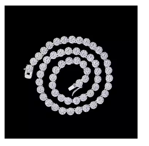 Collier en moissanite taille émeraude haute clarté, bijoux de luxe hip-hop, tendance mode pour hommes et femmes - Product Image 4