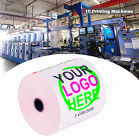 Papier thermique haute sensibilité 80x80 57x40mm pour reçus de pompe de station-service, caisses enregistreuses de magasins de proximité et terminaux de paiement de carburant
