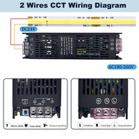 Zigbee 3.0 Tuya CCT Dimmable Power Supply DC24V 200W 300W 2Wire 3Wire COB LED Strip Light Transformer LED Driver Untuk Alexa Google