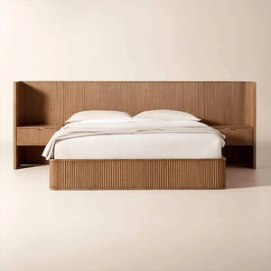 Camas de Madera de Roble Macizo Tamaño <span class=keywords><strong>King</strong></span> y Queen con Diseño Multifuncional para Dormitorio - Product Image 3