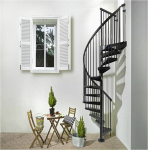 <span class=keywords><strong>Escalier</strong></span> en spirale et en acier au carbone, simple, moderne et simple pour petit espace, <span class=keywords><strong>prix</strong></span> d'usine, - Product Image 6