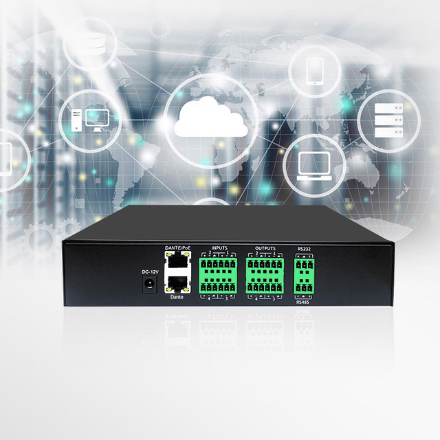 Custom HUAIN HY-DA0404DA1 Dante Digital Analog Audio Interface DSP POE Module 4 X 4 Channel Matrix Processor for Stage