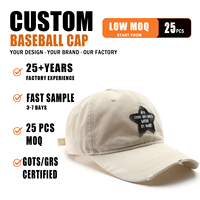 Topi Baseball Bordir Patch Bintang Kepribadian Katun Grosir Unisex, Dapat Disesuaikan, Logo Custom