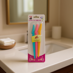 Ceja Cuchillo Eyebrow Trimmer 3Pcs Colorful Plastic Blades For Precise Hair Removal - Product Image 2