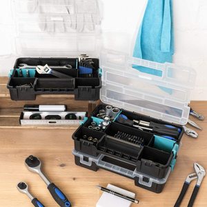Plastic Stackable Organizer Storage <strong>Box</strong> Case For Tools, Small Parts, Jewelry - Product Image 3