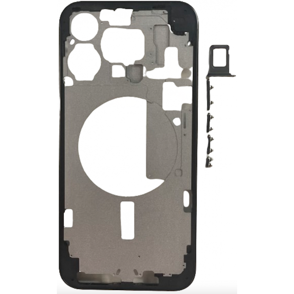 15 PRO MAX (A2849 A3105 A3106 A3108) Metal Mobile Phone Housing Chassis Intermediate Frame SIM Tray Physical Buttons