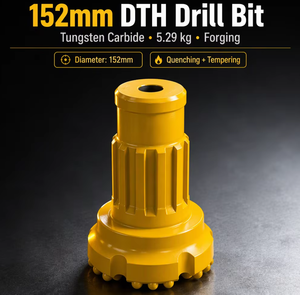 152mm DTH-Bohrer - Wolframkarbid-Verschleißfeste Bohrausrüstung für den Untertagebau <span class=keywords><strong>K3</strong></span> K4 K5 Hämmer - Product Image 6