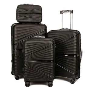 Set di valigie Trolley da viaggio in PP da 3 pezzi valigia che rotola set di valigie con guscio rigido