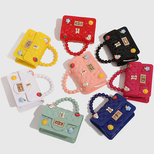 Bolsa de mão com corrente de pérola fashion com desenho fofo para crianças, mini bolsa crossbody para moedas, bolsa para meninas e crianças - Product Image 1