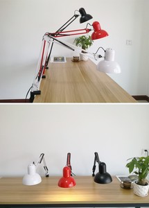 Luce da lavoro regolabile a caldo lampada da scrivania classica in metallo resistente luce da ufficio studio portatile