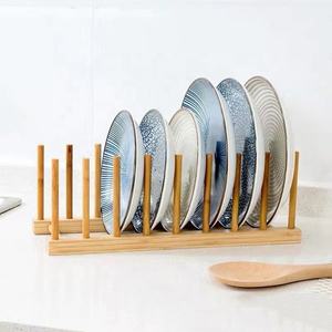 Support en bois de bambou vinyle pour enregistrement, 9 pouces, présentoir inclus, assiette, bol, livre, Pot et couvercle de la planche à découper, support de séchage - Product Image 5