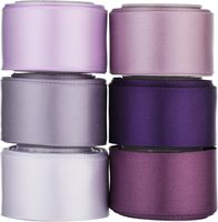 Ruban de satin uni en gros, simple ou double face, personnalisé pour la décoration de gâteaux d'anniversaire, la mise en bouquet de fleurs, l'emballage commercial de cadeaux