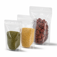 Sachet Doypack Transparent Personnalisé Imprimé, Réutilisable, Étanche, en Plastique, pour Emballage Alimentaire (Snacks, Fruits Secs)