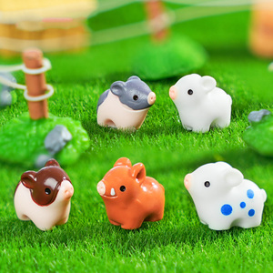 Miniaturas de Cerditos Coloridos, Adornos de Resina, Figuras de Animales, Adornos para Pasteles, Macetas, Decoración de Habitaciones - Product Image 1