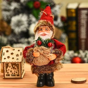 Handmade Small Fabric Santa Claus Doll Ornament Cross-Border Hot-Selling Standing <b>Figure</b> for Mall Windows <b>Christmas</b> Gift - Product Image 3